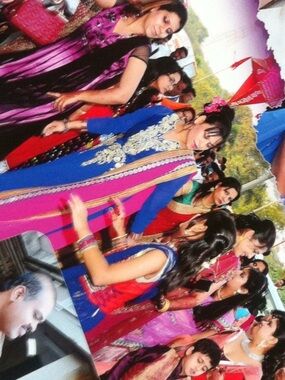 Vibrant Blue and Pink Embroidered Salwar Kameez, will take some time to ship.